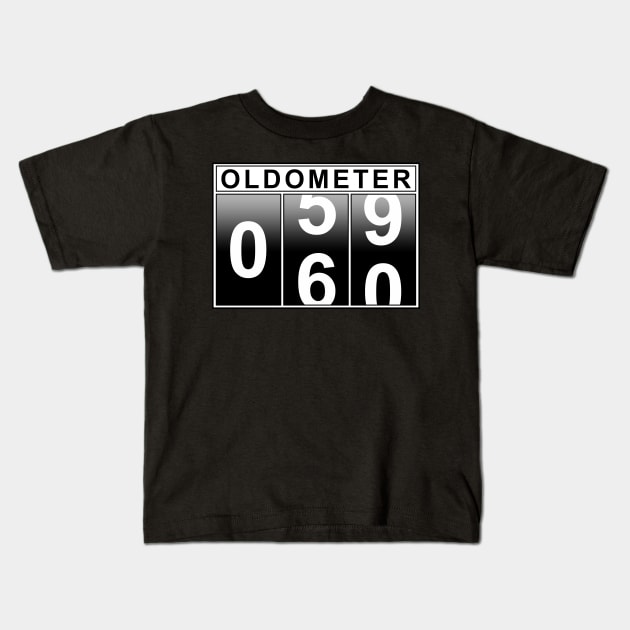 60th Birthday Oldometer Kids T-Shirt by Boss creative